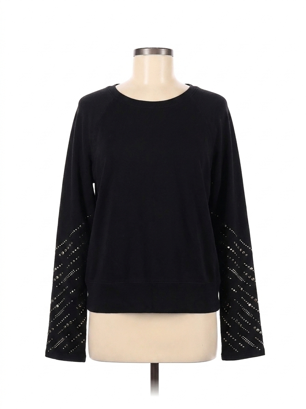 NEW KAREN KANE eliana embellished sleeve top in black